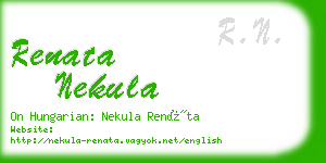 renata nekula business card